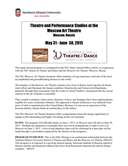 Theatre and Performance Studies at the Moscow Art Theatre