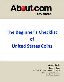 Beginner's Check List of United States Coins