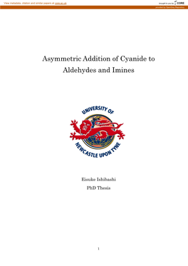 Asymmetric Addition of Cyanide to Aldehydes and Imines Using Salen-Metal Complexes