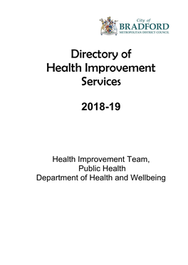 Directory of Health Improvement Services