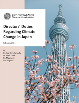 Directors' Du Es Regarding Climate Change in Japan