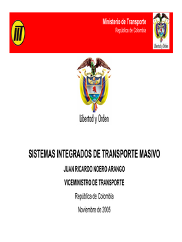 Sistemas Integrados De Transporte Masivo