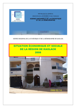 Situation Économique Et Sociale De La Région De Kaolack 2008