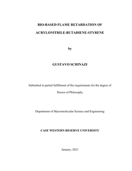 Bio-Based Flame Retardation of Acrylonitrile-Butadiene-Styrene