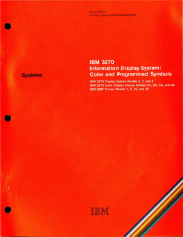 GA33-3056-0 IBM 3270 Information Display Station