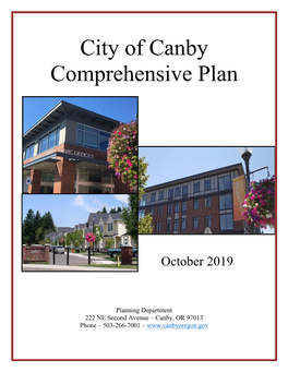 City of Canby Comprehensive Plan 2019