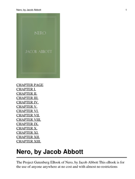 Nero, by Jacob Abbott 1