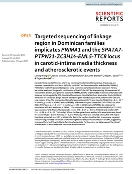 Targeted Sequencing of Linkage Region in Dominican Families