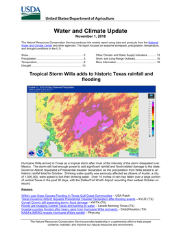 Water & Climate Update