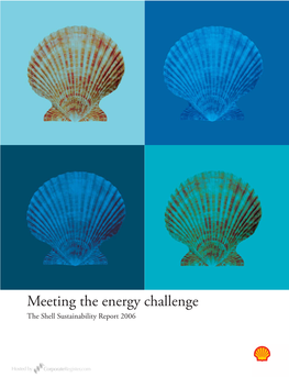 Meeting the Energy Challenge the Shell Sustainability Report 2006 in This Report Topical Index