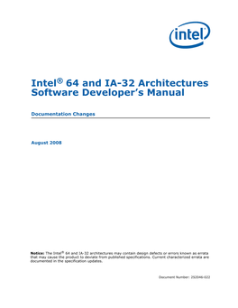 IA-32 Intel® Architecture and Intel® Extended Memory 64 Technology