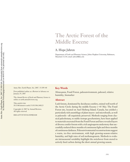 The Arctic Forest of the Middle Eocene