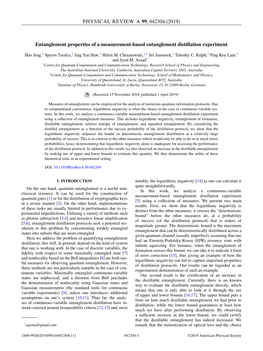 Entanglement Properties of a Measurement-Based Entanglement Distillation Experiment