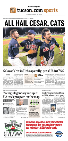 Salazar's Hit in 11Th Caps Rally, Puts UA In