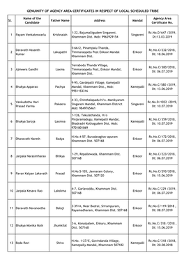 Genunity of (48) Candidates