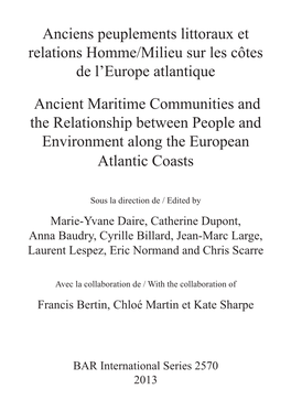 Anciens Peuplements Littoraux Et Relations Homme/Milieu Sur Les Côtes De L’Europe Atlantique