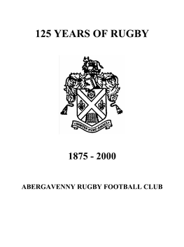 125 Years of Rugby