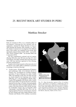 25. RECENT ROCK ART STUDIES in PERU Matthias Strecker