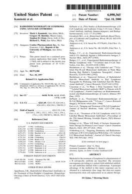 United States Patent (19) 11 Patent Number: 6,090,365 Kaminski Et Al