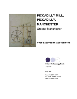 PICCADILLY MILL, PICCADILLY, MANCHESTER Greater Manchester