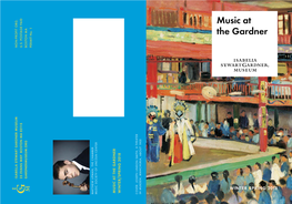 Winter/Spring 2018 Music at the Gardner