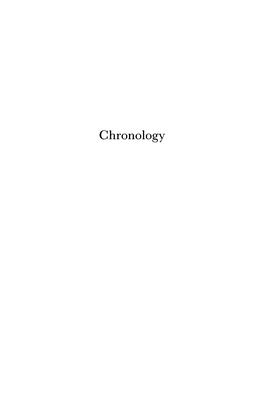 Chronology Antiquity and the Middle Ages
