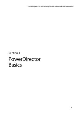 Powerdirector Basics