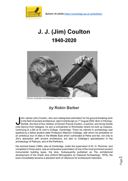 (Jim) Coulton 1940-2020