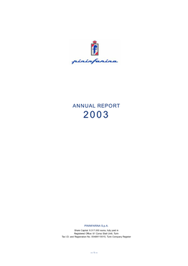 Annual Report 2003