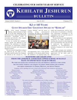 Summer 2015 Bulletin.Qxp