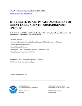 An Impact Assessment of Great Lakes Aquatic Nonindigenous Species”