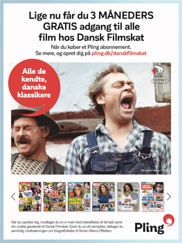 Lige Nu Får Du 3 MÅNEDERS GRATIS Adgang Til Alle Film Hos Dansk Filmskat Når Du Køber Et Pling Abonnement