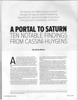 A Portal to Saturn