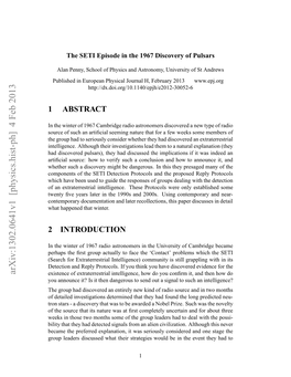 Arxiv:1302.0641V1 [Physics.Hist-Ph]