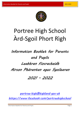 Portree High School Àrd-Sgoil Phort Rìgh