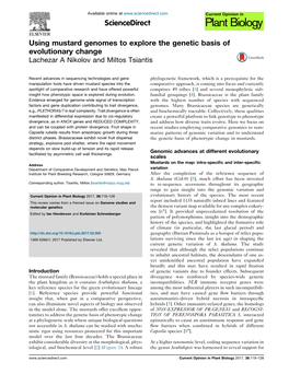Using Mustard Genomes to Explore the Genetic Basis of Evolutionary