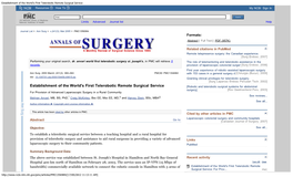Establishment of the World's First Telerobotic Remote Surgical Service Resources How to My NCBI Sign In