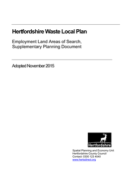Hertfordshire Waste Local Plan