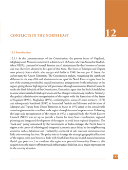 Conflicts in the North East 12 So Defined
