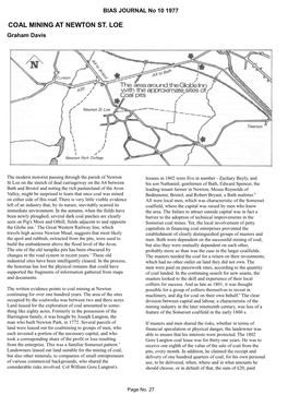 COAL MINING at NEWTON ST. LOE Graham Davis