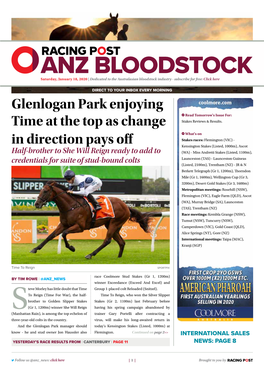 Glenlogan Park Enjoying Time at the Top As Change in Direction Pays