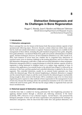 Distraction Osteogenesis and Its Challenges in Bone Regeneration