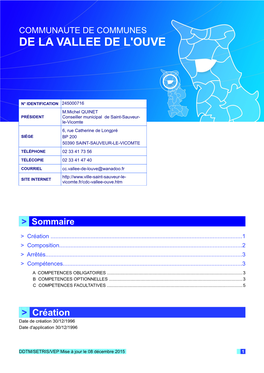 Communaute De Communes De La Vallee De L'ouve