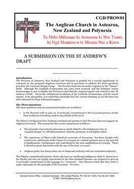 Collated Responses to 'St Andrews Draft' from Around the Communion