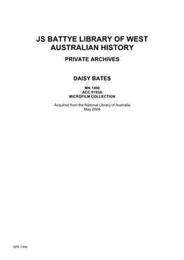 Js Battye Library of West Australian History