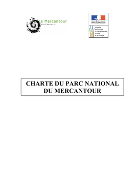 Charte Du Parc National Du Mercantour