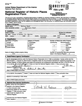 National Register of Historic Places Continuation Sheet