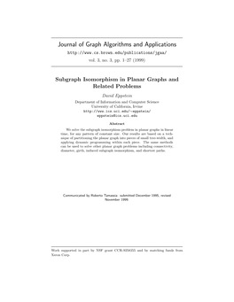 Subgraph Isomorphism in Planar Graphs and Related Problems