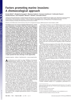 A Chemoecological Approach