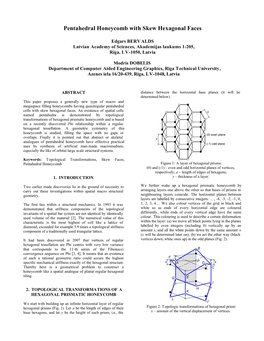 Pentahedral Honeycomb with Skew Hexagonal Faces